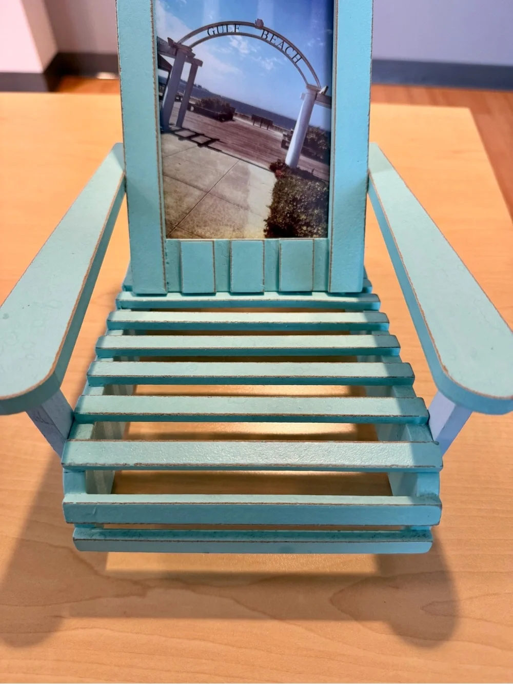 Coastal Turquoise Adirondack Chair 4x6 Photo Frame - Home Accents